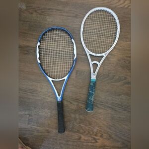 Wilson Blue and White Tennis Rackets